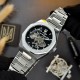Мужские часы Awarder Octagon 026 Де бы не был Silver-Black механика с автоподзаводом