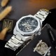 Мужские часы Awarder Octagon 026 Де бы не был Silver-Black механика с автоподзаводом