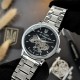 Чоловічий годинник Awarder 022-3D Де би не був Silver-Black Steel Automatics механіка з автопідзаводом