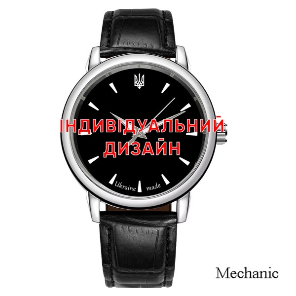 Мужские механические часы Awarder 022 Silver Leather Mesh с индивидуальным дизайном и кожаным ремешком