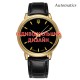 Мужские механические часы Awarder 022 Gold Leather Automatic с автоподзаводом и кожаным ремешком