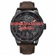 Мужские механические часы Awarder 058 Black-Red Leather с автоподзаводом и сапфировым стеклом