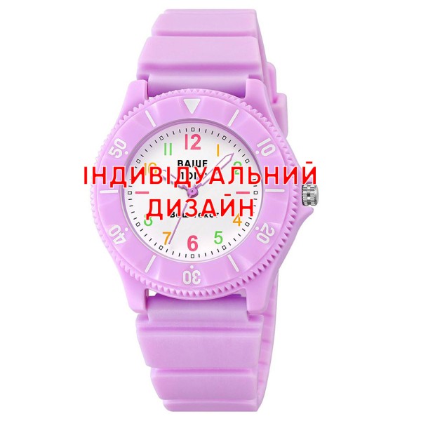 Наручний годинник Awarder 030 Purple з індивідуальним дизайном та мінеральним склом