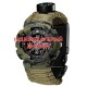 Чоловічий тактичний годинник Awarder 005P Camo Green AG з паракордовим ремінцем та компасом