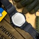 Чоловічий тактичний годинник Awarder 003BKDPS ДПС Чорний з комбінованим циферблатом та підсвічуванням