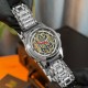 Мужские механические часы Awarder 025 Sharp Silver Black с автоподзаводом и стальным браслетом