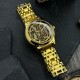 Мужские механические часы Awarder 025 Sharp Gold-Black с автоподзаводом и стальным браслетом