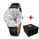 Мужские механические часы Awarder 022 Silver-Black Mechanic Я Украинец с серебристым циферблатом
