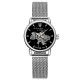 Женские механические часы Awarder 028L Silver-Black Де би не була с серебристым стальным браслетом