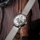 Женские механические часы Awarder 028L Silver-White «Де би не була» с серебристым браслетом