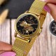 Женские механические часы Awarder 028L Gold-Black Де би не була с автоподзаводом и браслетом