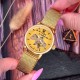 Женские механические часы Awarder 028L All Gold Де би не была с автоподзаводом и золотистым браслетом