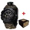 Годинник наручний Awarder 005P Тризуб золото Чорний Паракордовий ремінець Camo Green + Коробка