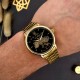 Чоловічий механічний годинник Awarder 022 Gold-Black Metall Не Забуду Дім з автопідзаводом