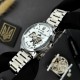 Чоловічий механічний годинник Awarder 022 Silver-White з написом Не Забуду Дім на сталевому браслеті