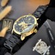 Чоловічий механічний годинник Awarder 022 Black-Gold Metall Не Забуду Дім з автопідзаводом