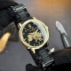 Чоловічий механічний годинник Awarder 022 Black-Gold Metall Не Забуду Дім з автопідзаводом