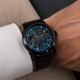 Мужские механические часы Awarder 025 Sharp Black-Blue с автоподзаводом и минеральным стеклом
