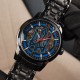 Мужские механические часы Awarder 025 Sharp Black-Blue с автоподзаводом и минеральным стеклом