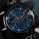 Мужские механические часы Awarder 025 Sharp Black-Blue с автоподзаводом и минеральным стеклом