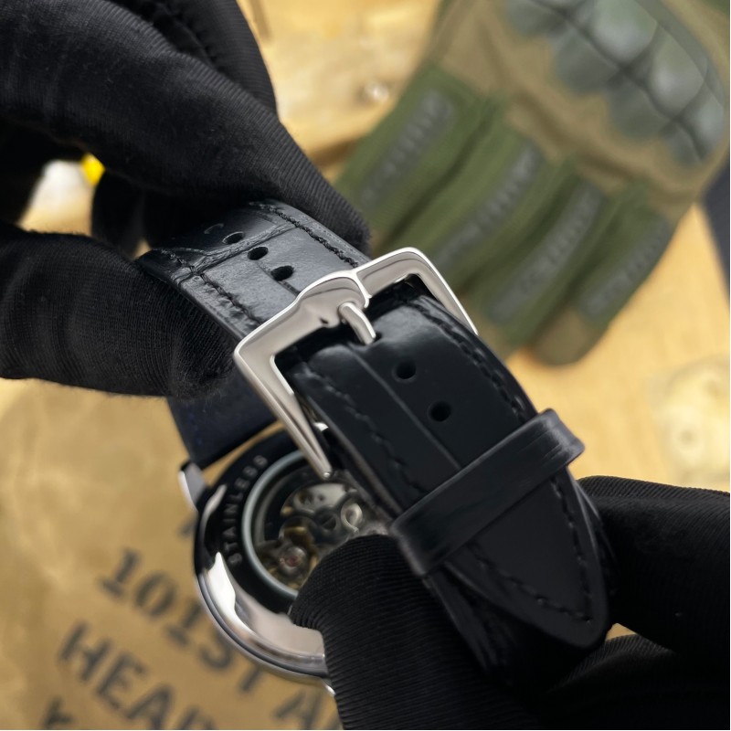 Чоловічий механічний годинник Awarder 022 Automatics Не Забуду Дім з автопідзаводом та шкіряним ремінцем