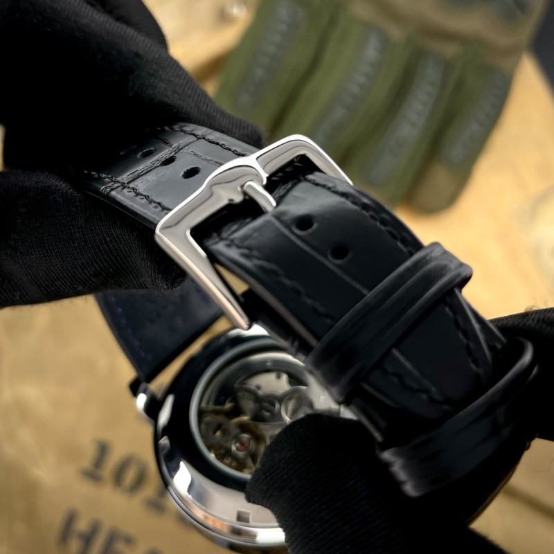 Мужские механические часы Awarder 022-3D Не Забуду Дім Silver-Black с автоподзаводом