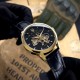 Мужские механические часы Awarder 022-3D Не Забуду Дім Gold-Black с автоподзаводом