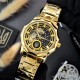 Мужские механические часы Awarder 024GD Тризуб Gold с автоподзаводом и стальным браслетом