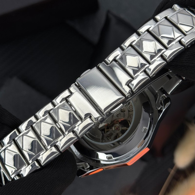 Мужские механические часы Awarder 024 Не забуду дом Silver-Black с автоподзаводом и стальным браслетом