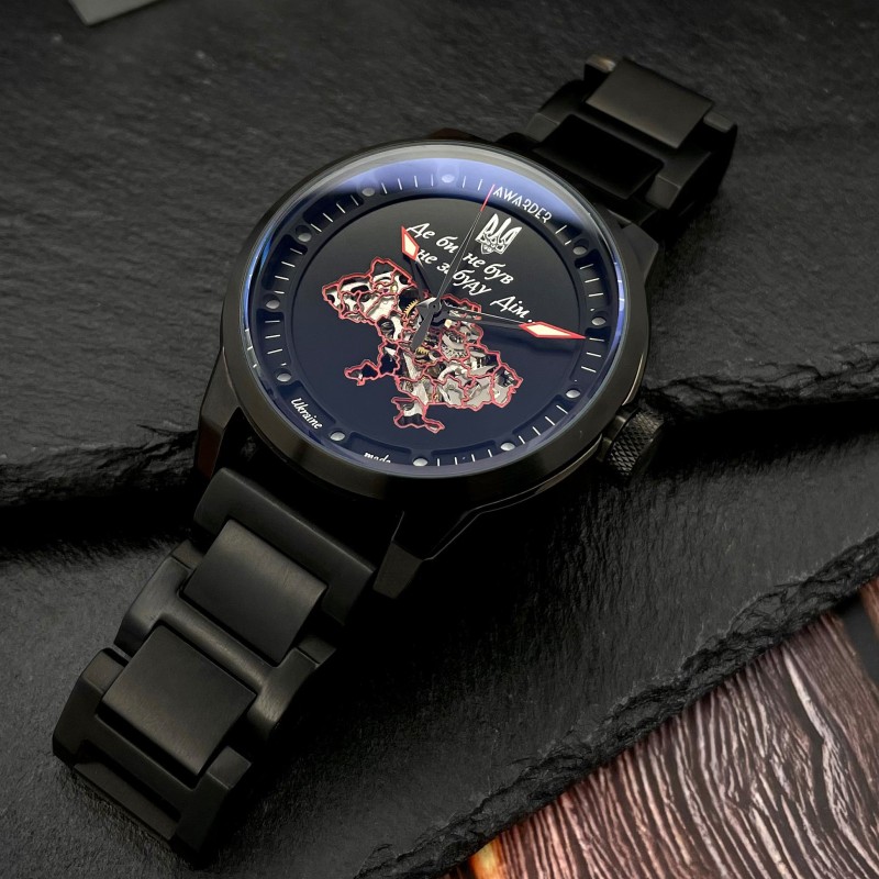 Мужские механические часы Awarder 058 Де би не був All Black Steel с сапфировым стеклом