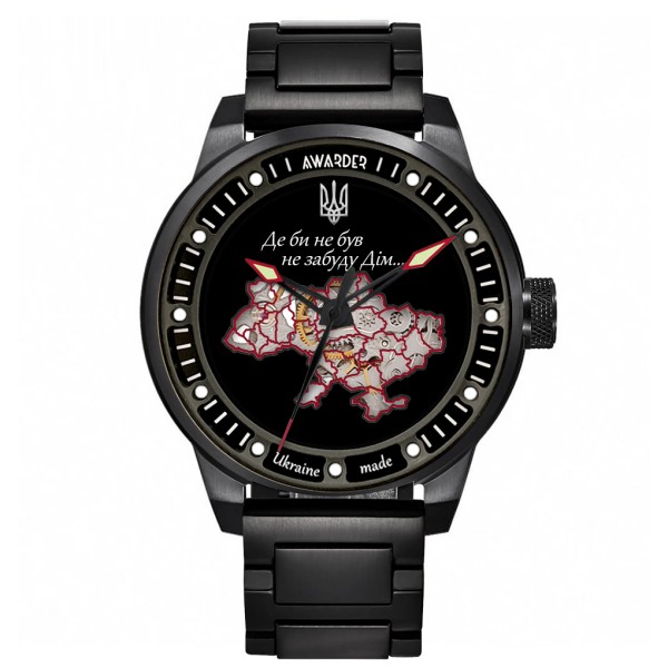 Мужские механические часы Awarder 058 Де би не був All Black Steel с сапфировым стеклом