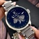 Мужские механические часы Awarder 058 Де би не був Silver-Black Steel с сапфировым стеклом