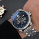 Мужские механические часы Awarder 058 Де би не був Silver-Black Steel с сапфировым стеклом