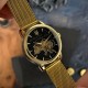 Женские механические часы Awarder 028-3D Де би не була Gold-Black с автоподзаводом