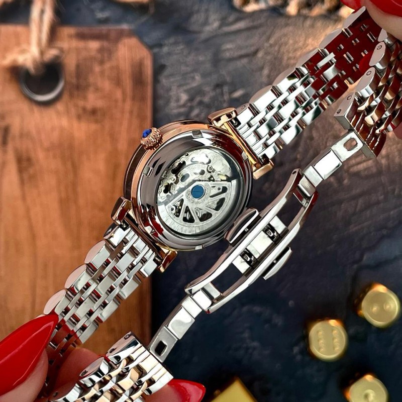 Женские часы Awarder 047 Де би не була Silver-Gold-White с механикой и автоподзаводом
