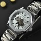 Мужские механические часы Awarder 026-3D Де би не був Silver-White с автоподзаводом и стальным браслетом