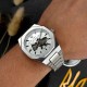 Мужские механические часы Awarder 026-3D Де би не був Silver-White с автоподзаводом и стальным браслетом