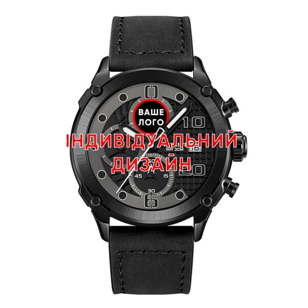 Мужские часы Awarder 016 All Black с хронографом и индивидуальным дизайном