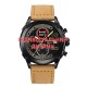 Чоловічий годинник Awarder 016 Black-Light-Brown з хронографом та шкіряним ремінцем