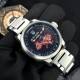 Мужские механические часы Awarder 058 Де би не був Silver-Black Steel с сапфировым стеклом