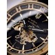Женские механические часы Awarder 021-3D Де бы не была Gold-Black-Black Leather с автоподзаводом