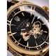 Женские механические часы Awarder 021-3D Де бы не была Gold-Black-Black Leather с автоподзаводом