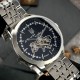 Чоловічий механічний годинник Awarder 043 Де би не був Silver-Black Steel Automatic з сапфіровим склом