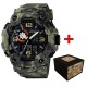 Чоловічий тактичний годинник Awarder 002 Поліція Camo Green з комбінованим циферблатом