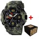 Чоловічий тактичний годинник Awarder 002 ССО Camo Green з комбінованим циферблатом та захистом 5 ATM