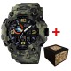 Чоловічий тактичний годинник Awarder 002 СБУ Camo Green з комбінованим циферблатом та захистом 5 ATM