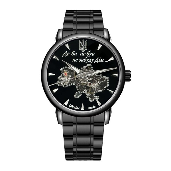 Мужские механические часы Awarder 022-3D Де би не був All Black Steel Automatics с автоподзаводом