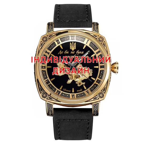 Жіночий механічний годинник Awarder 021 Gold-Black Lady з автопідзаводом та індивідуальним дизайном