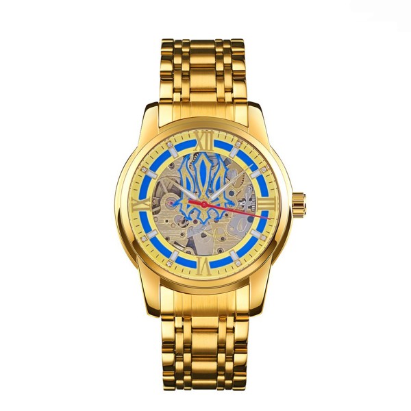 Часы наручные Awarder 025 Sharp Gold-Blue в золотистом корпусе с синим циферблатом