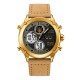 Годинник наручний Awarder 017 Тризуб Золото Gold Light Brown з національною символікою